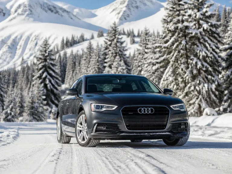 audi a4 in snow and winter driving