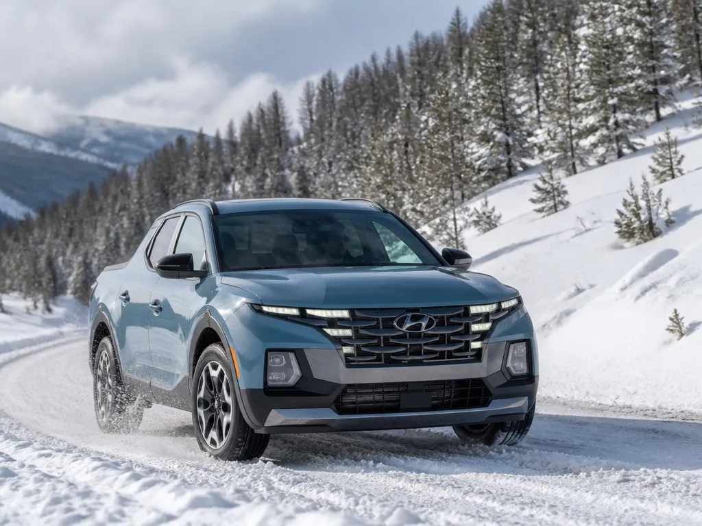 Hyundai Santa Cruz In Snow And Winter Driving - hyundai santa cruz in snow and winter driving