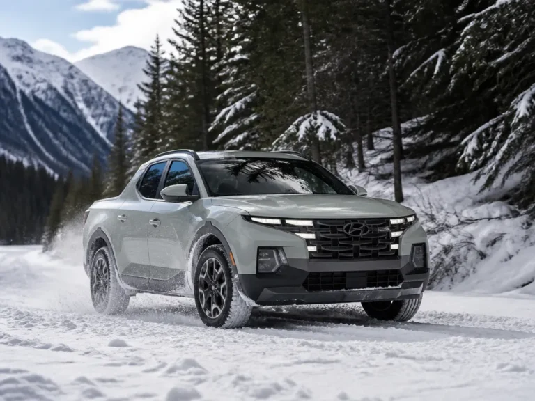 hyundai santa cruz in snow and winter driving