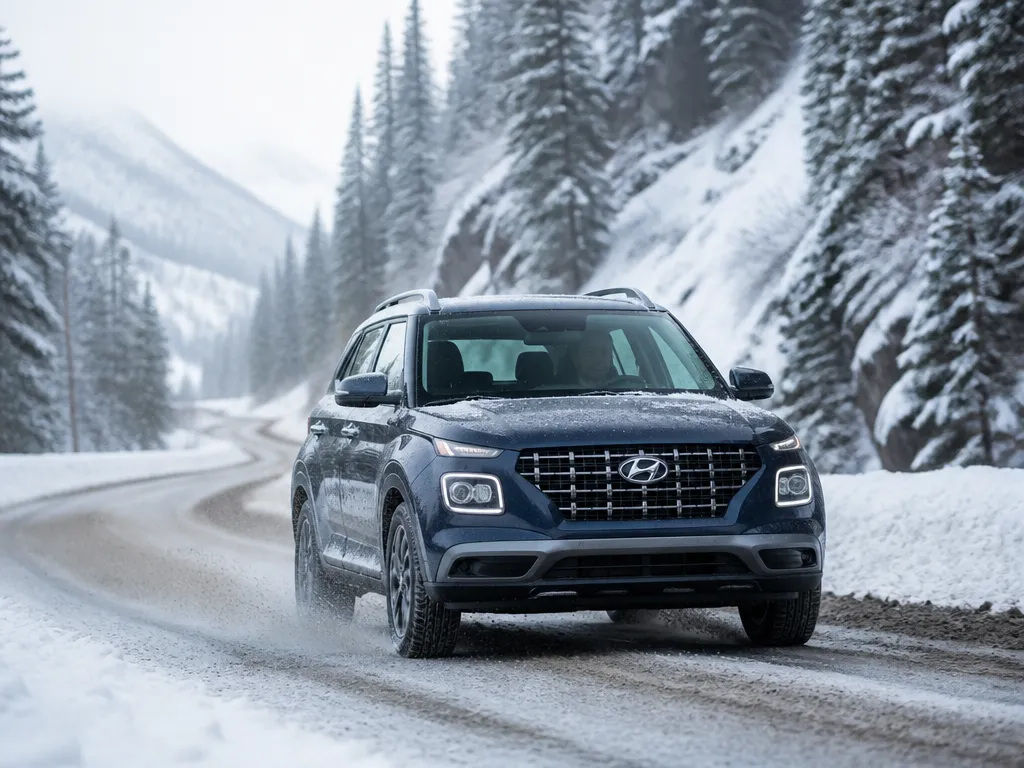 Hyundai Venue In Snow And Winter Driving - hyundai venue in snow and winter driving