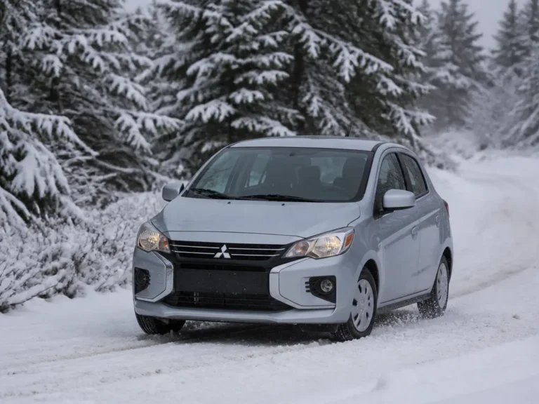 mitsubishi mirage in snow and winter driving