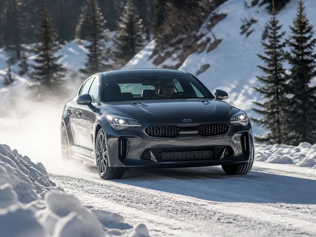 Packed-snow Start And Stop Behavior - kia stinger in snow and winter driving