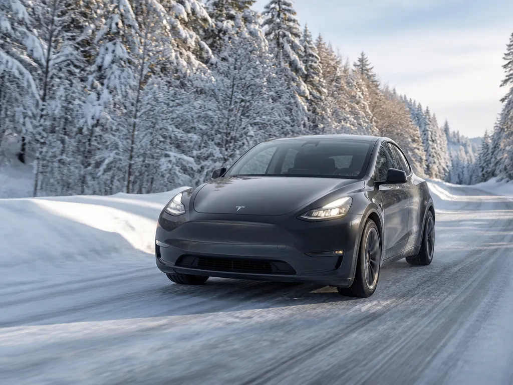 Tesla Model Y In Snow And Winter Driving - tesla model y in snow and winter driving