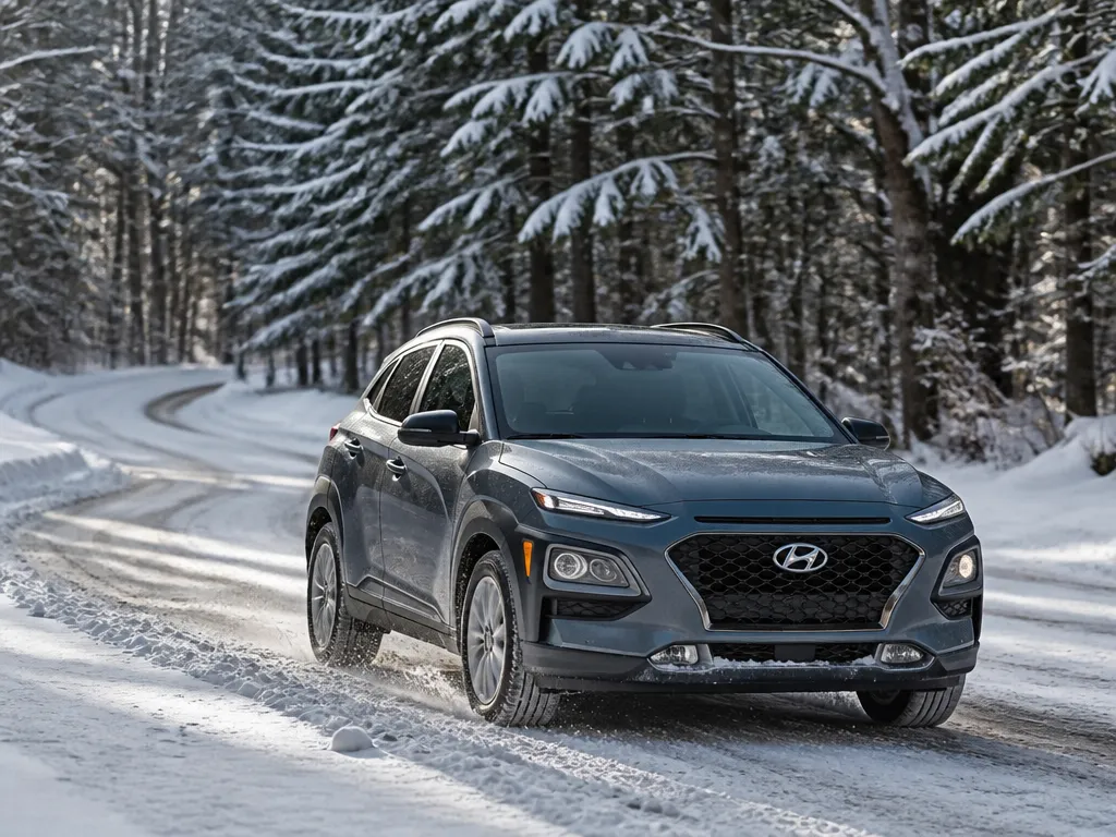 Tire Choice That Matters Most - hyundai kona in snow and winter driving