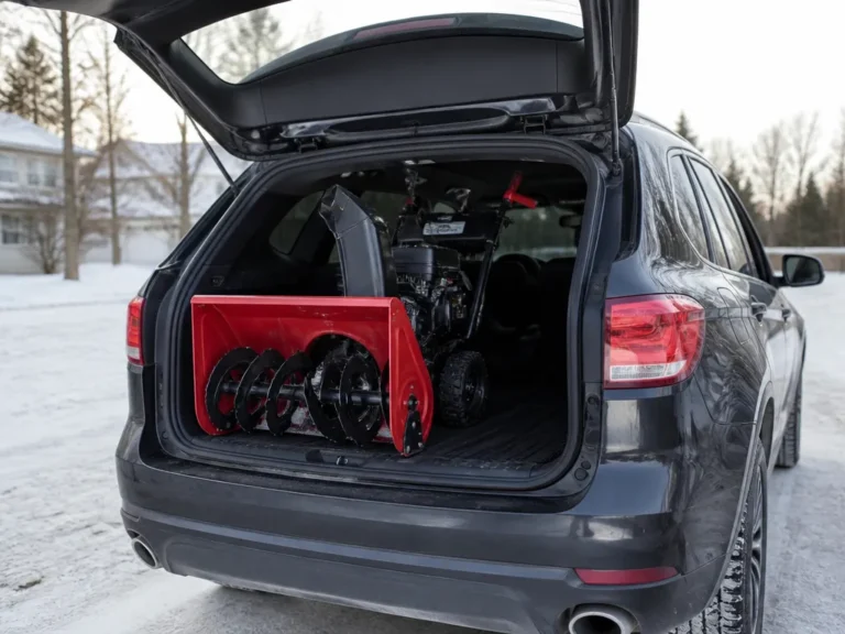 transporting snowblower with an suv