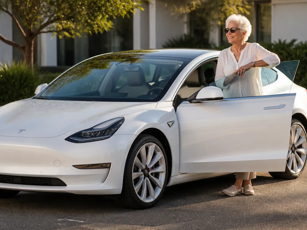 2. Tesla Model 3 (Comfort + Assist Pick) - best electric cars for seniors