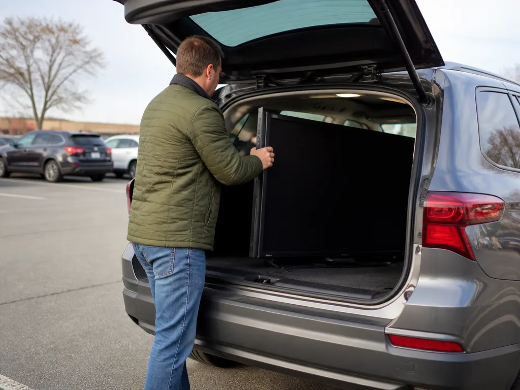 Measure Your Tv Like A Pro - large tv fit in an suv